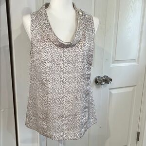 Ann Taylor Speckled Cowl Neck Blouse size 8